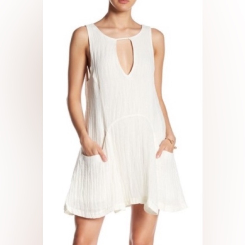 Free People Smooth Sailing Mini Dress Ivory